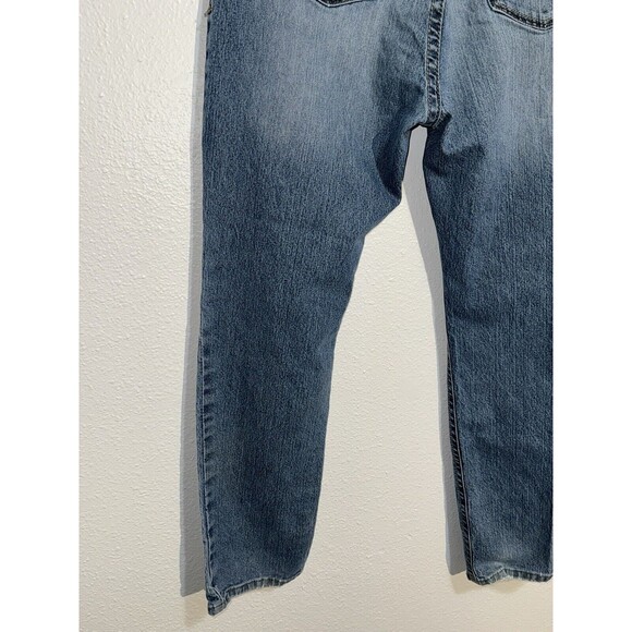 MEN'S ARIAT M4 STRAIGHT STOCKTON DENIM JEANS Light Wash 44 X 34 Faded Distressed - Picture 10 of 16